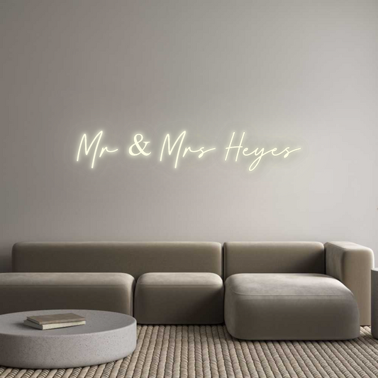 Custom Neon: Mr & Mrs Heyes